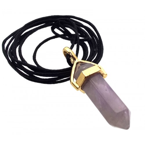 Faceted Double Terminated Amethyst Point Pendant